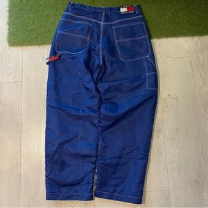 Y2K Tommy Hilfiger Nylon / Fleece insulated hiphop rap 2000s vintage contrast 32
